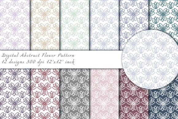 Abstract Flowers Pattern: Elevating Modern Design with Stylized Seamless Art