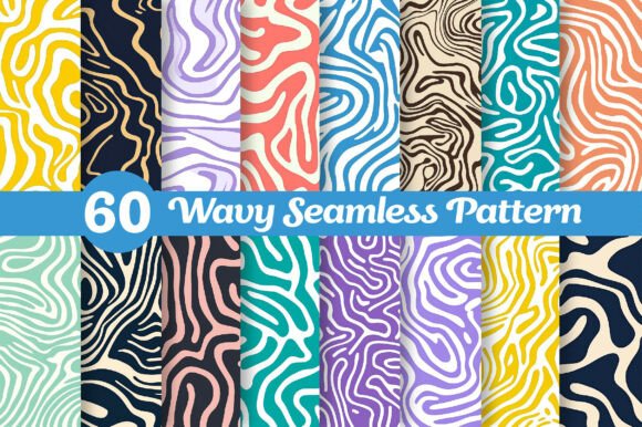 Abstract Wavy Contour Seamless Pattern Guide