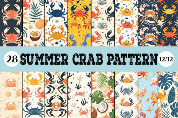 Bring the Beach to Your Brand with a Summer Crab Pattern Collection