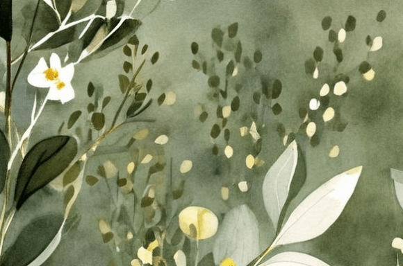 Embracing Serenity: A Guide to Using Elegant Green Botanical Watercolor Flora in Your Designs