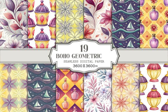 Evaluating the Boho Geometric Nautical Seamless Pattern Bundle for Creative Projects