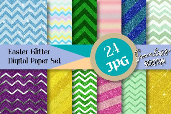 Evaluating the Easter Glitter Digital Paper Set for Spring Design Projects