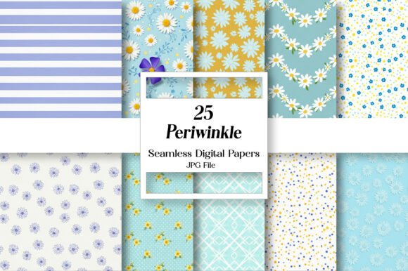 Exploring the Versatility of Periwinkle Daisies Digital Paper for Modern Design