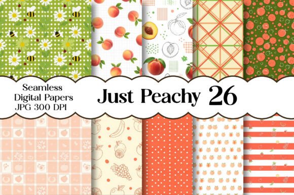 Just Peachy Seamless Digital Paper: Elevating Modern Design with Sun-Kissed Aesthetics