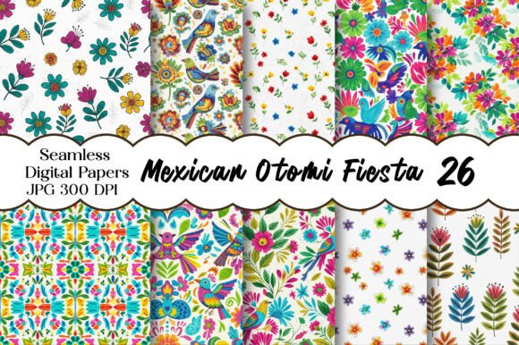 Mexican Otomi Fiesta Digital Paper Guide