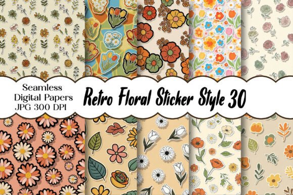 Retro Floral Sticker Style: A Vintage Design Guide