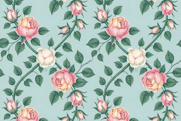 Rose Lattice Seamless Floral Pattern Guide