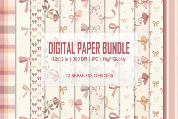 Soft Bow Seamless Paper Bundle