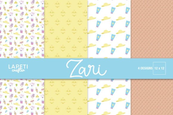 Summer Digital Papers 12x12: Beach Patterns
