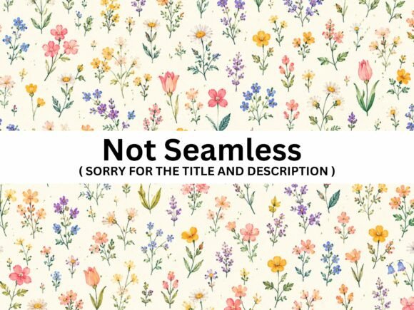 Tiny Spring Meadow Seamless Pattern for Crafters