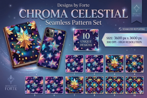 Unlocking Cosmic Design: A Guide to Chroma Celestial – 10 Holographic Stars