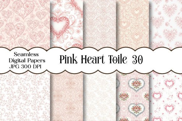 Unlocking Romance and Utility with Pink Heart Toile Digital Papers