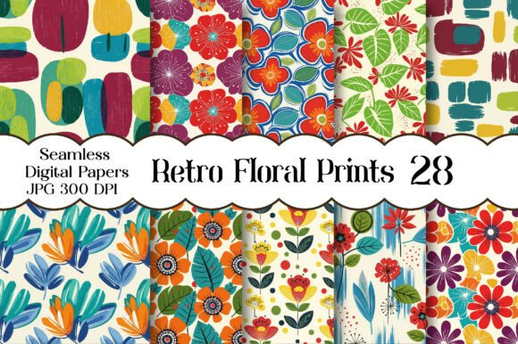 Unlocking the Potential of Retro Floral Prints Digital Papers for Modern Design