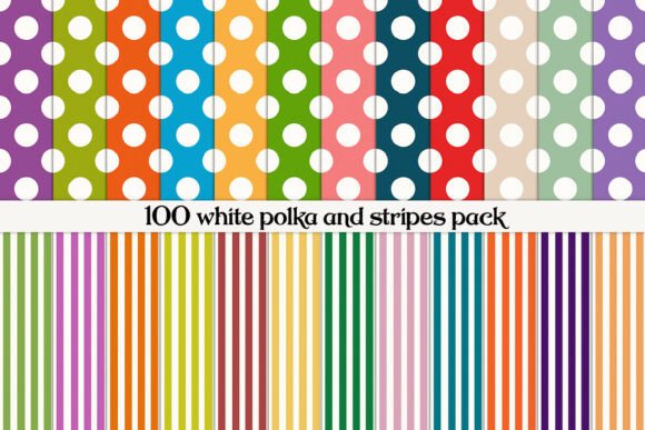 Unlocking the Potential of the 100 White Polka and Stripes Pack for Professional Designs