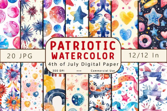 Vibrant Watercolor Digital Paper for Creative Projects